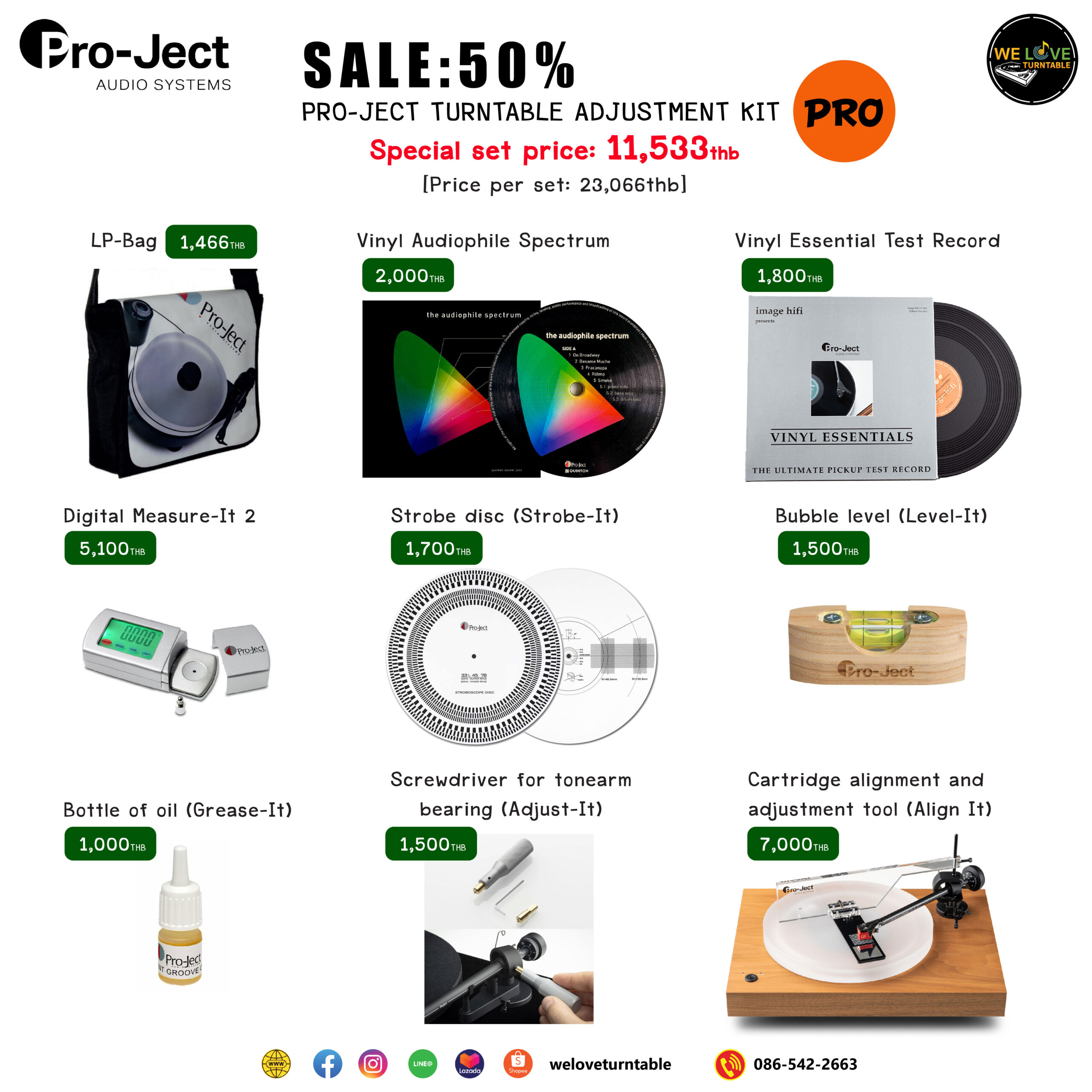 PRO-JECT TURNTABLE ADJUSTMENT KIT PRO 50_