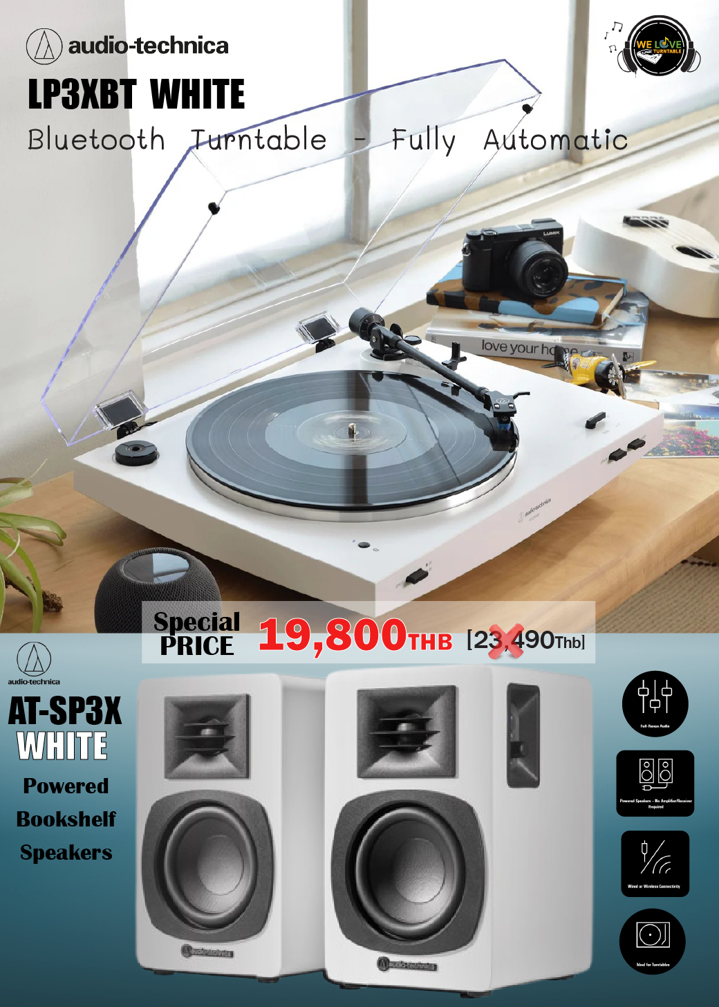 03 LP3XBT-WHT + BW07-SP3X WHT
